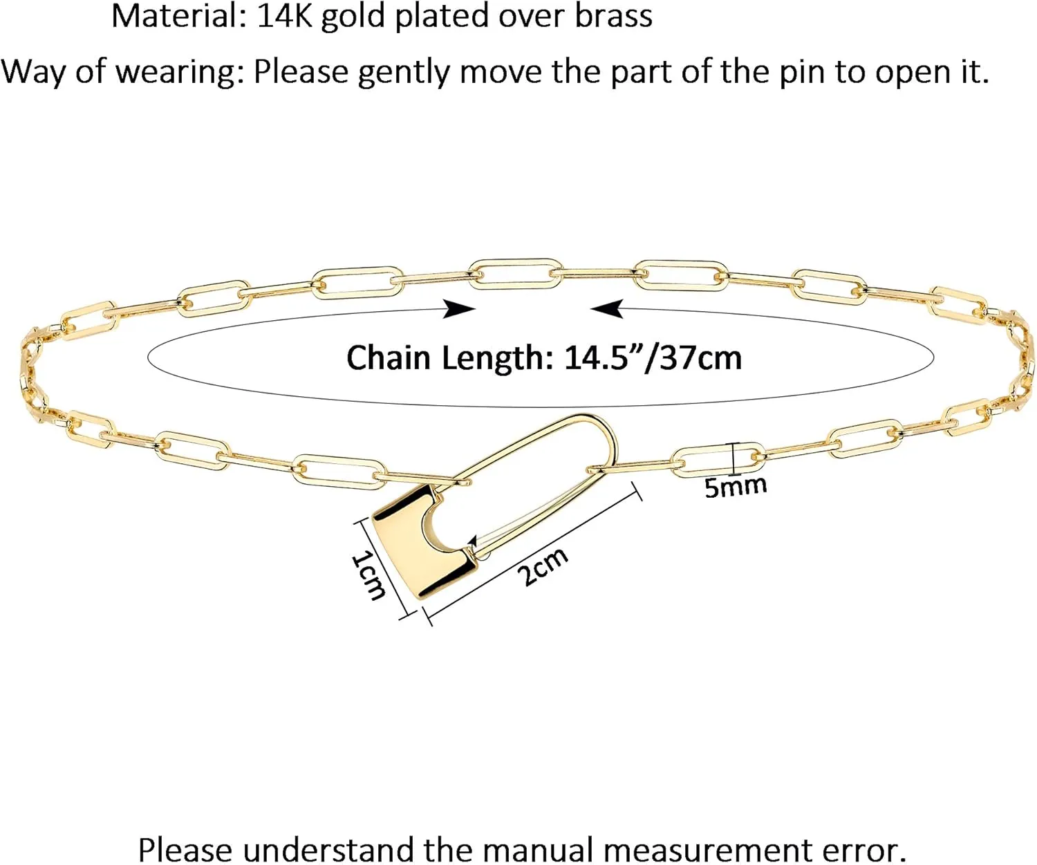 BENEIGE Gold Choker Necklaces for Women 14K Gold Plated Simple Chain Choker Necklace Minimalist Simple Hypoallergenic Adjustable Jewelry for Women