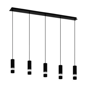 Bernabeta 5 Light Black Pendant 5 x 5w GU10 LED 4000K