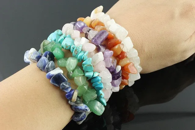 Black Agate - Gemstone Chip Bracelet