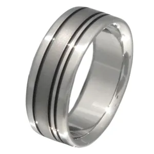 Black Titanium Ring bk15