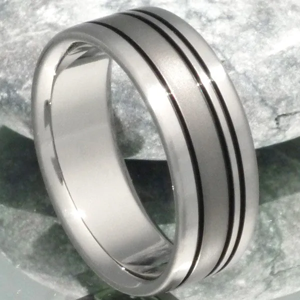 Black Titanium Ring bk15