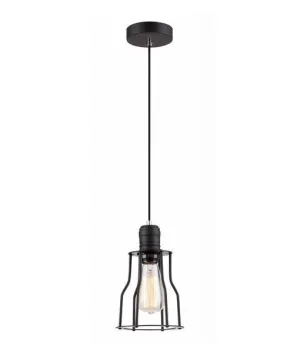 Blackband Single Iron Cage Pendant Angled