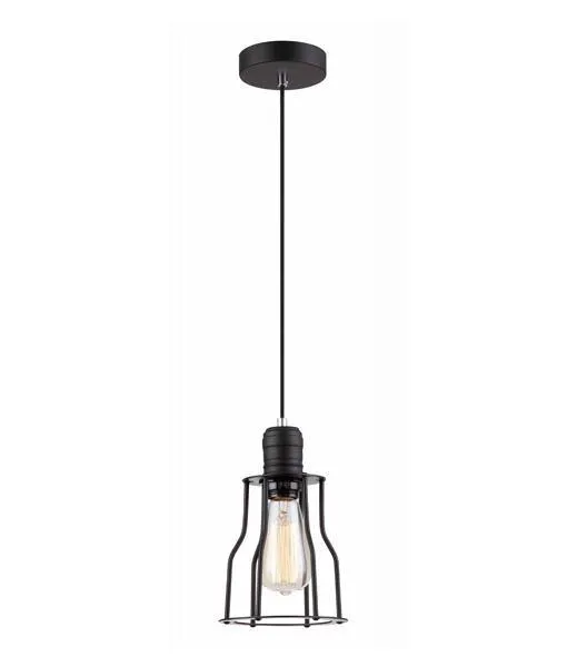 Blackband Single Iron Cage Pendant Angled