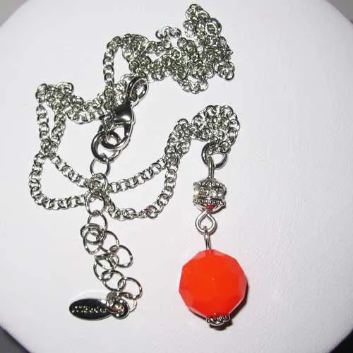 Boho Bright Orange Bead Fiorelli Necklace
