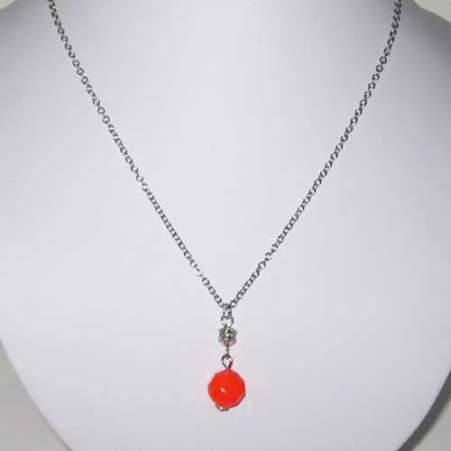 Boho Bright Orange Bead Fiorelli Necklace