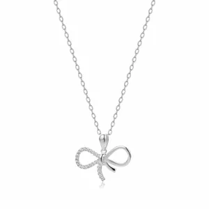 Bow Necklace Sterling Silver