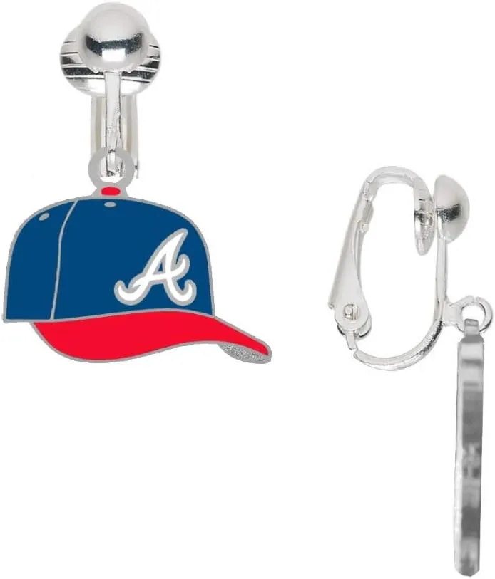 Braves Cap Earrings CLIP-ON