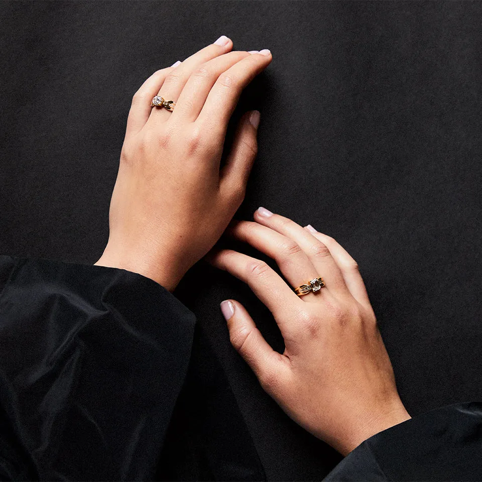 Brilliant Cut Split Band Ring