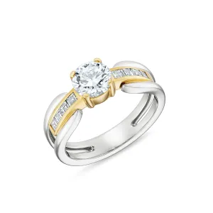 Brilliant Cut Split Band Ring