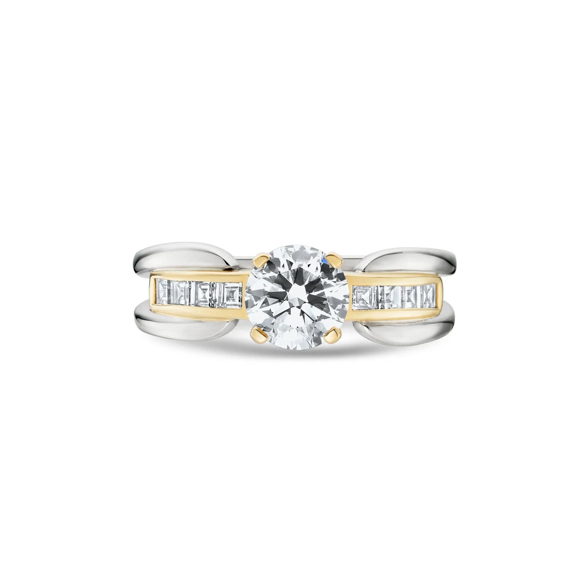 Brilliant Cut Split Band Ring