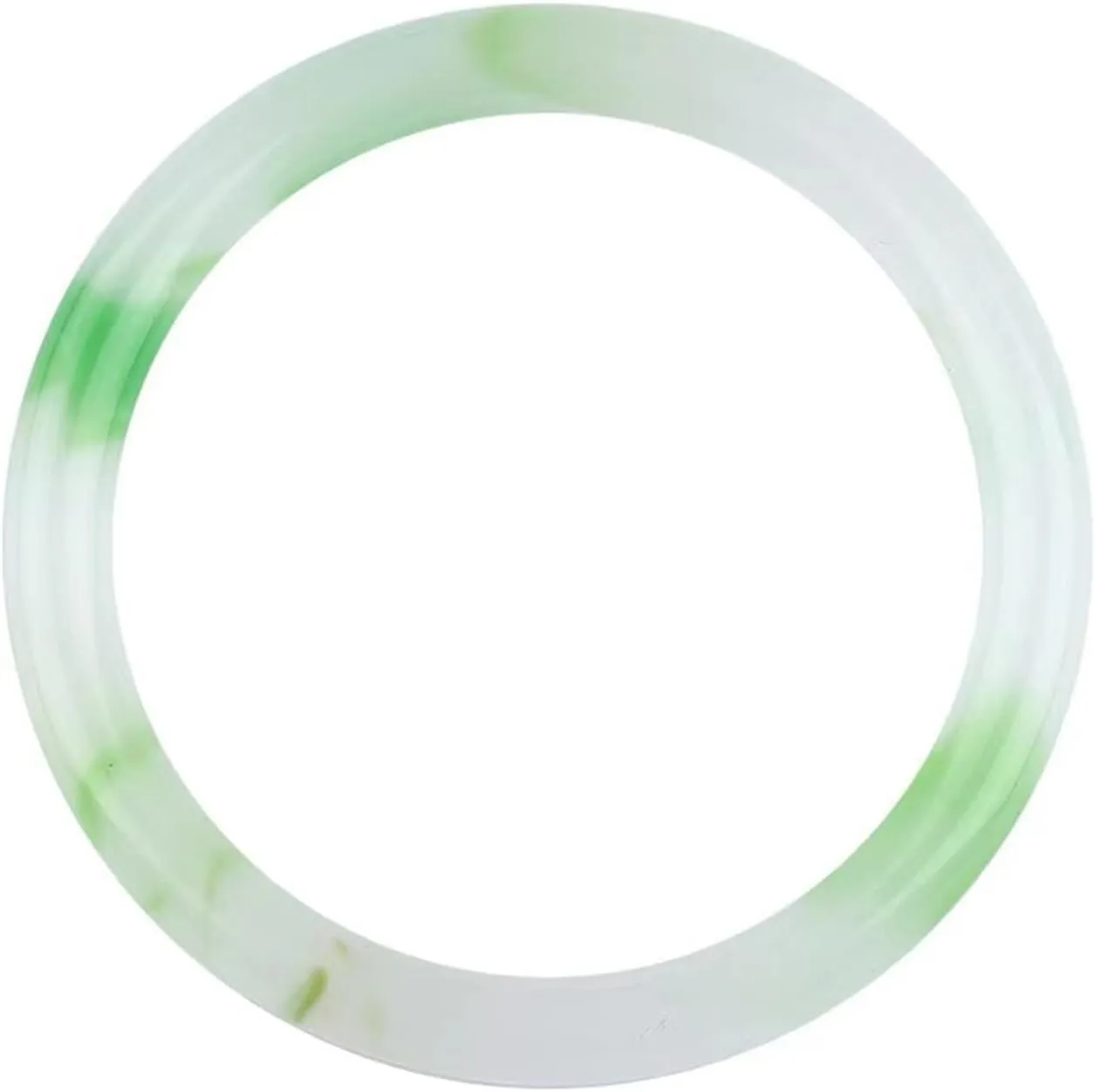 CAOMIAN Green White Jade Bangle Bracelet Genuine Natural Carved Fashion Charm Jadeite Jewelry Accessories Amulet For Men Women Luck Gift