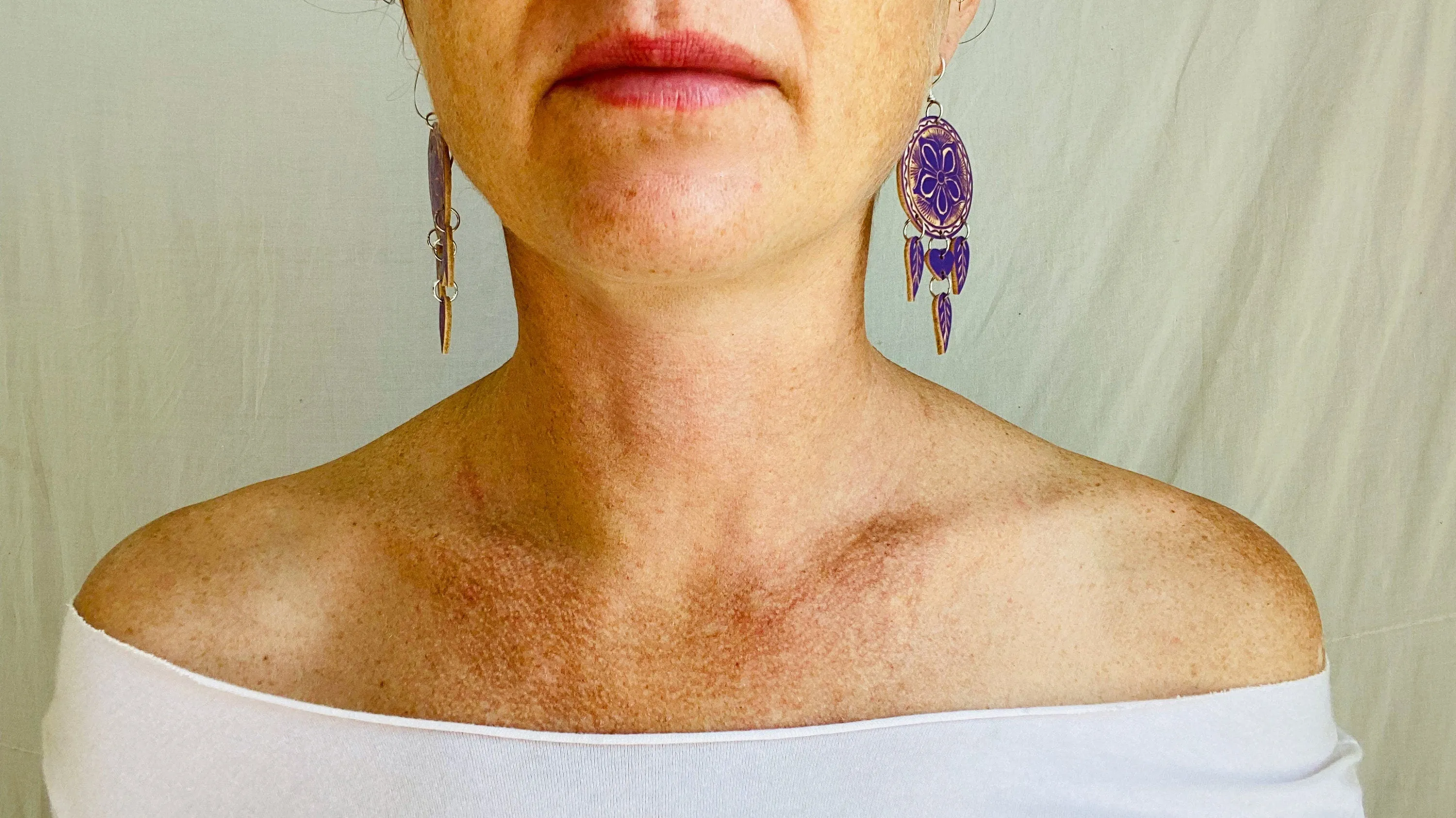 Carved Gourd Earrings. Sterling Silver. Oaxaca, Mexico. 0343
