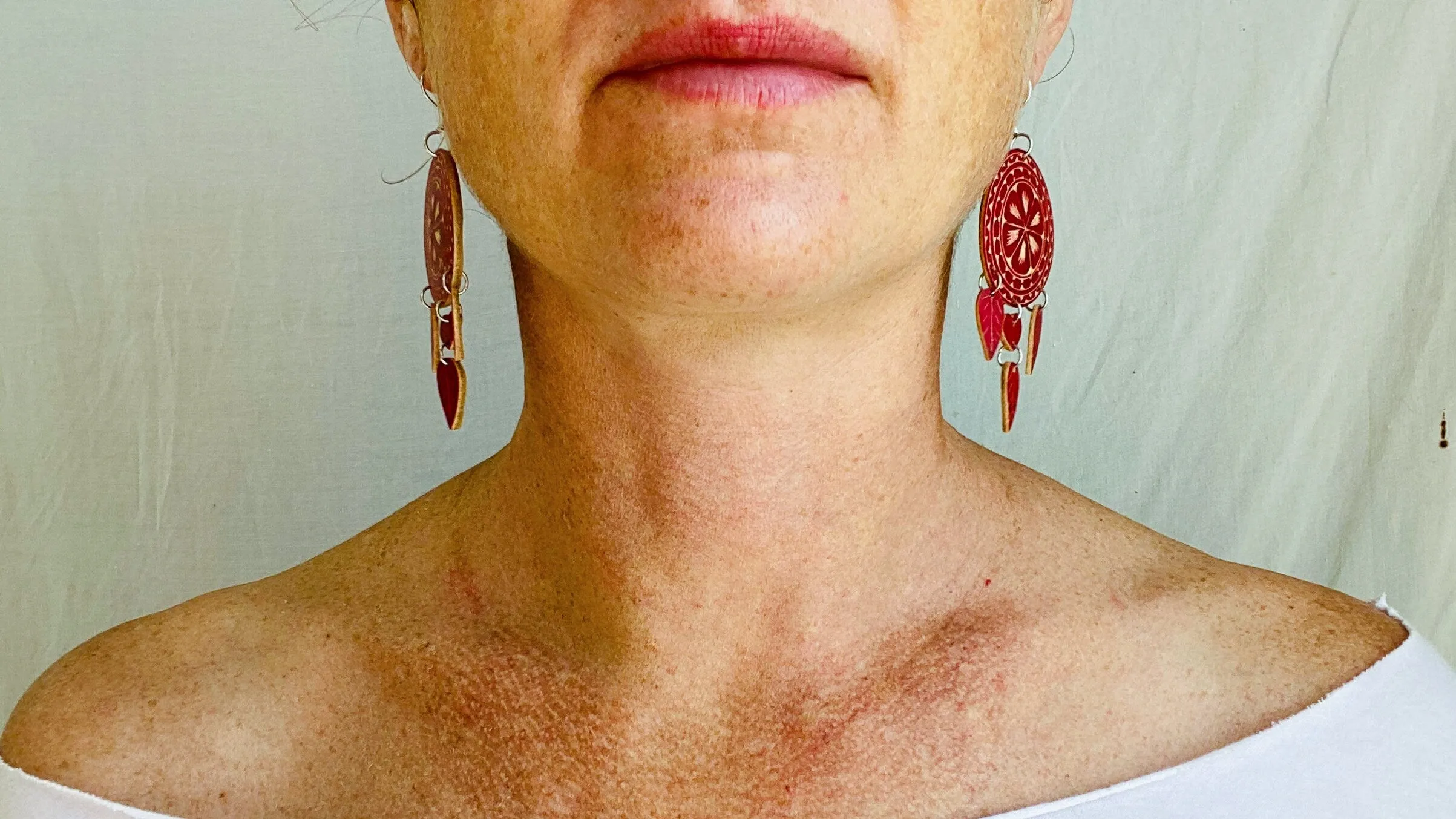 Carved Gourd Earrings. Sterling Silver. Oaxaca, Mexico. 0344