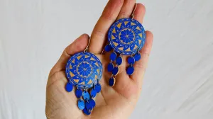 Carved Gourd Earrings. Sterling Silver. Oaxaca, Mexico. 0347