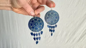 Carved Gourd Earrings. Sterling Silver. Oaxaca, Mexico. 0619