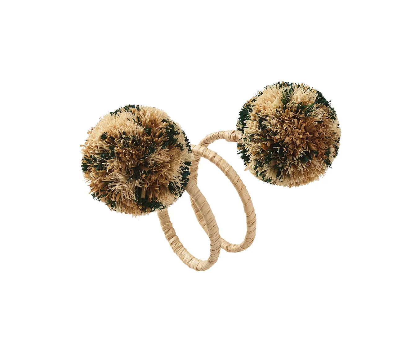 Casbah Napkin Ring in Natural & Green