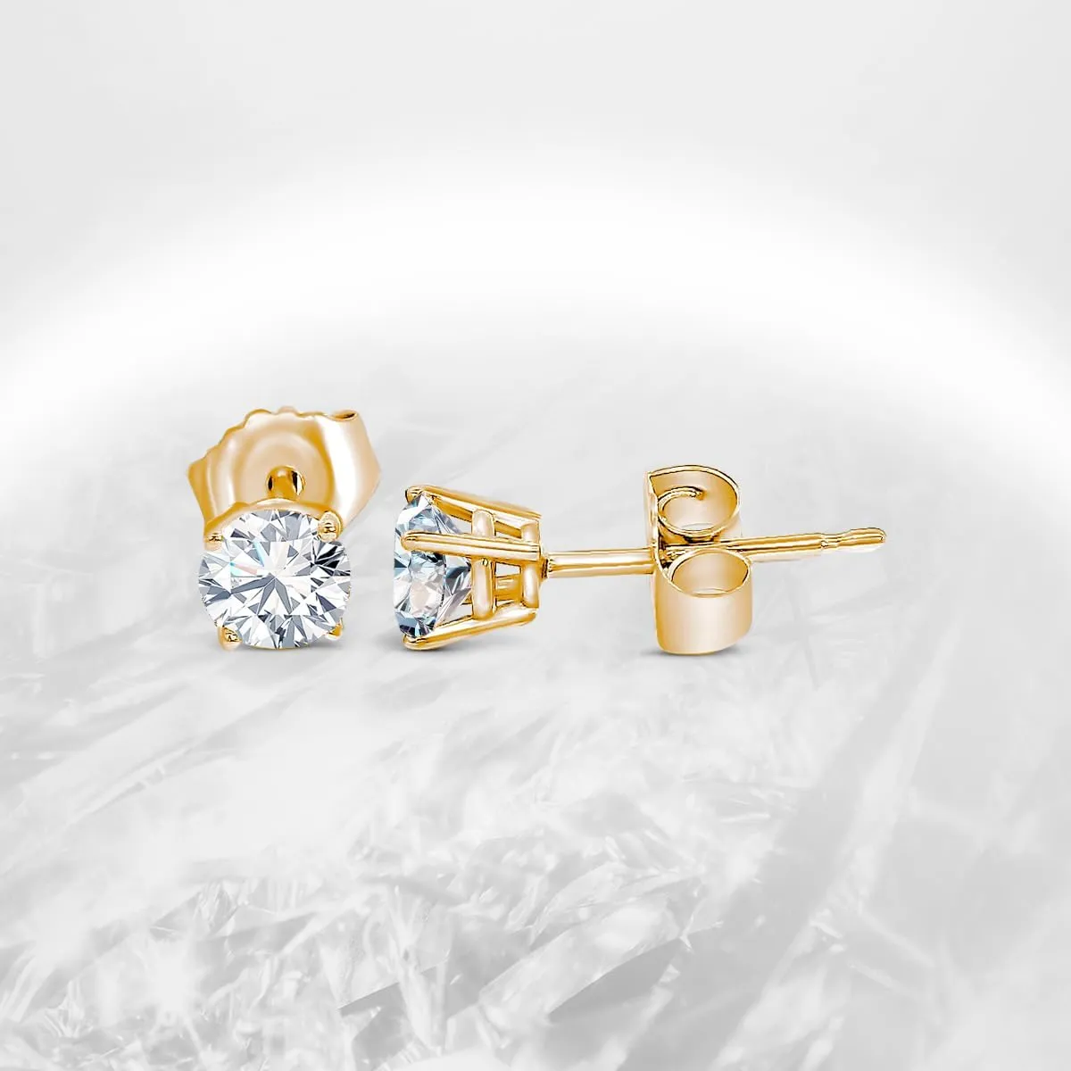 Certified 1/4-3.0 Carat Lab Grown Diamond Earrings in 14K Gold, Premium Collection of Diamond Stud Earrings for Women and Men, Quality Studs in Exceptional Color/Clarity