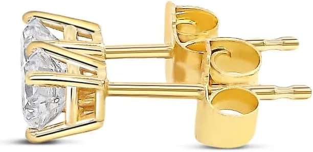 Certified 1/4-3.0 Carat Lab Grown Diamond Earrings in 14K Gold, Premium Collection of Diamond Stud Earrings for Women and Men, Quality Studs in Exceptional Color/Clarity