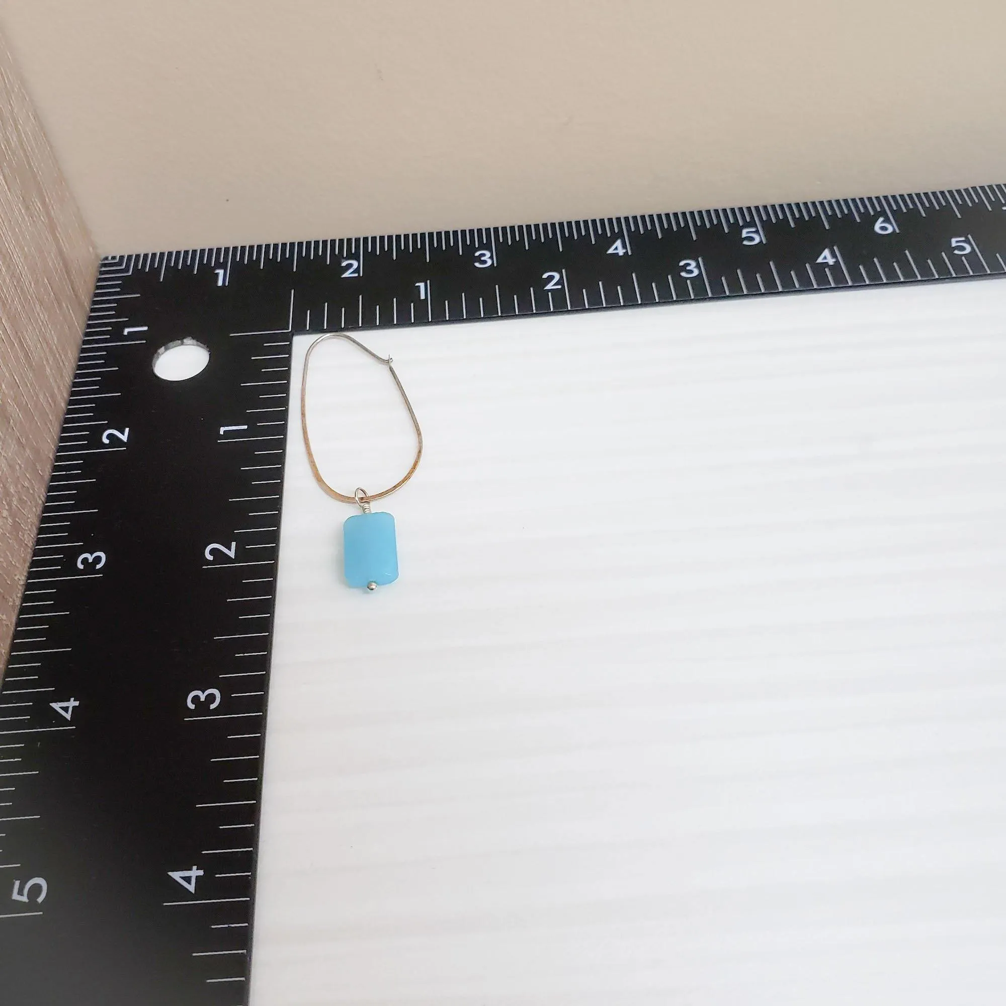 Chalcedony sterling silver drop earrings