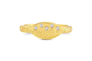 Champagne Diamond Engagement Ring, Marquise Shape Ring