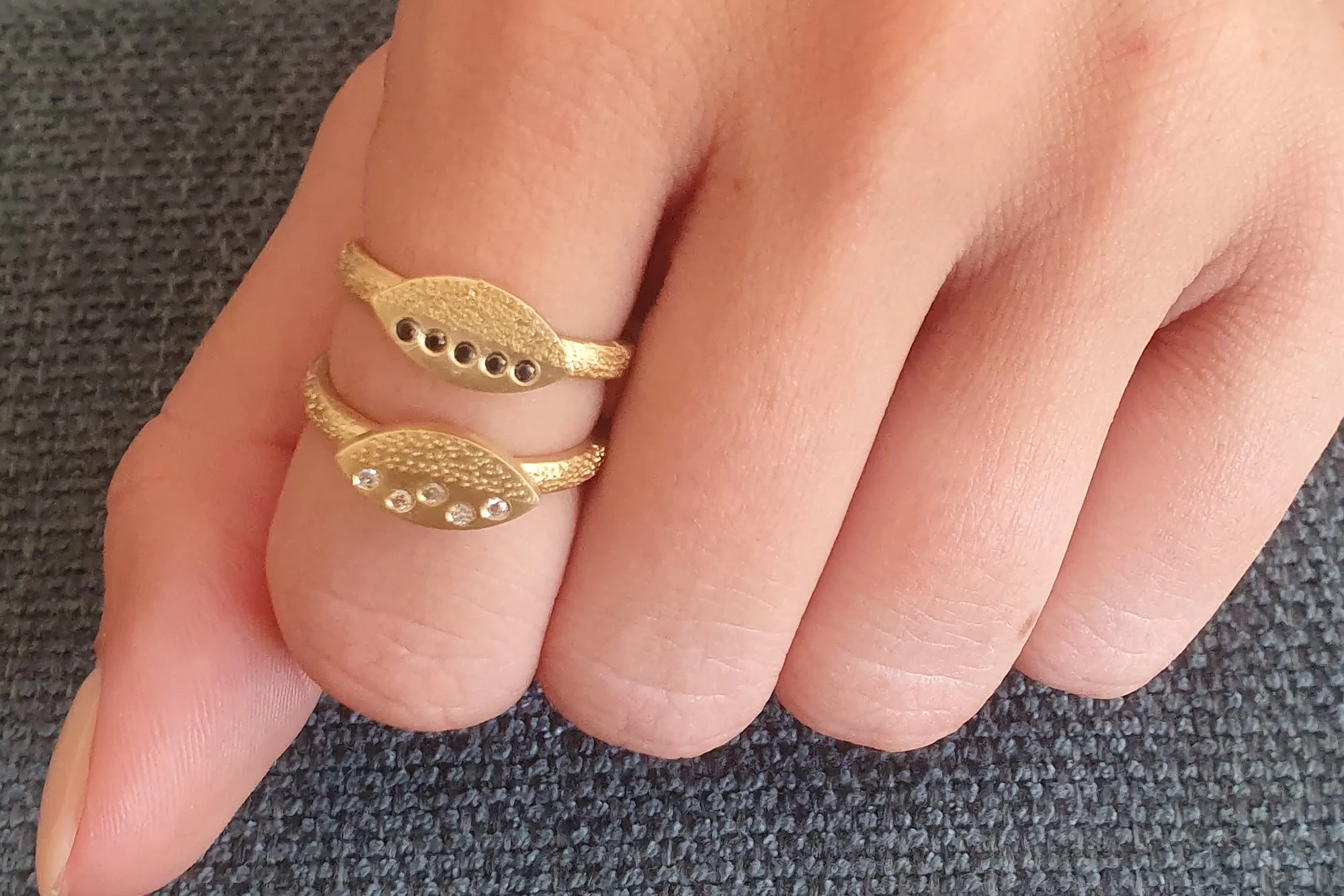 Champagne Diamond Engagement Ring, Marquise Shape Ring