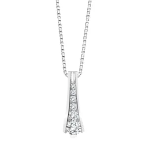 Channel Set Diamond Pendant