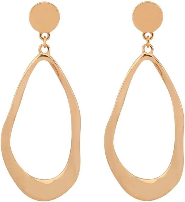 Chic Gold Clip On Earrings for Women No Piercing Dangle Drop Minimalist Statement Earrings Jewelry Fashion Trendy (Clip on)