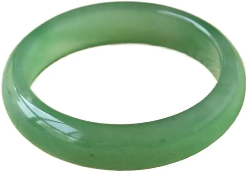 Chinese Feng Shui Design Natural Jade Bangle Bracelet For Women Good Luck Wealth Bracelet With Box Perfect For Birthday Mother's Day Gift (green, 60MM)
