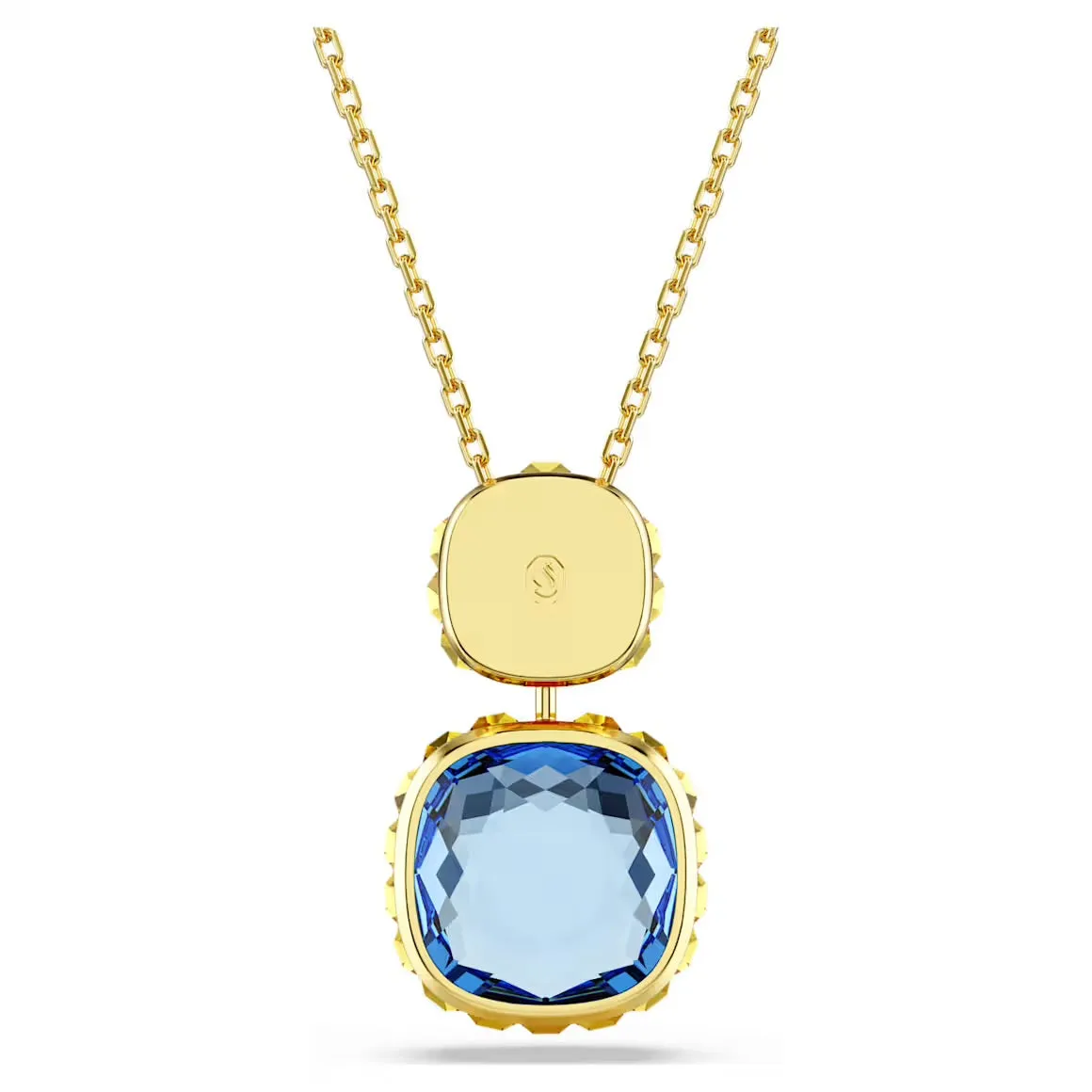 Chroma Multicoloured Cusion Cut Gold Pendant