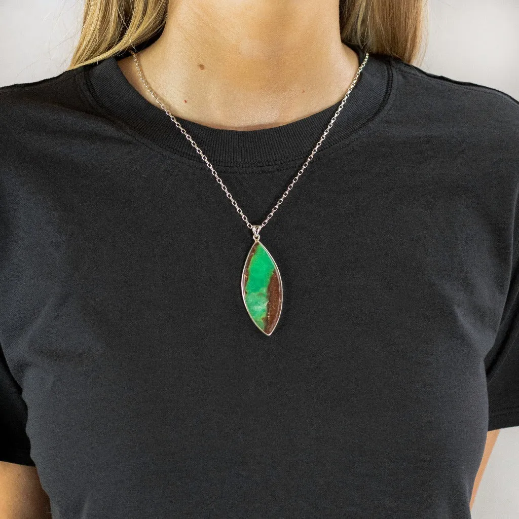 Chrysoprase In Matrix Necklace