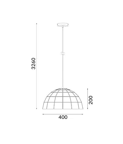 CLA Armis LED Pendant Light Dome E27 in 40cm