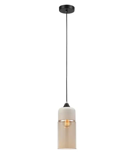 CLA Casa White with Amber Glass Pendant Lights