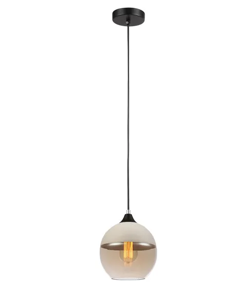 CLA Casa White with Amber Glass Pendant Lights
