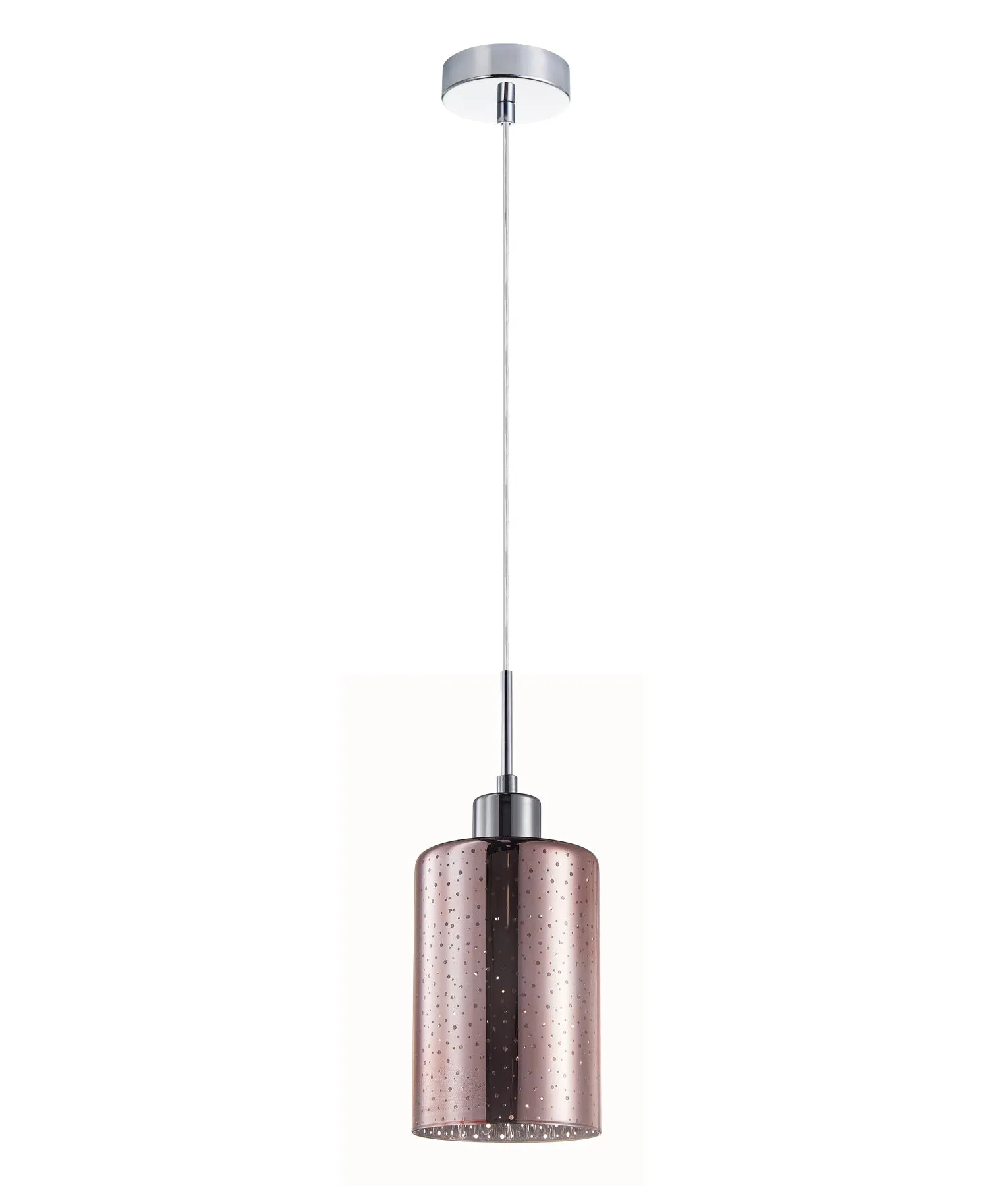 CLA ESPEJO4 Interior Iron & Rose Gold with Dotted Effect Oblong Pendant Lights