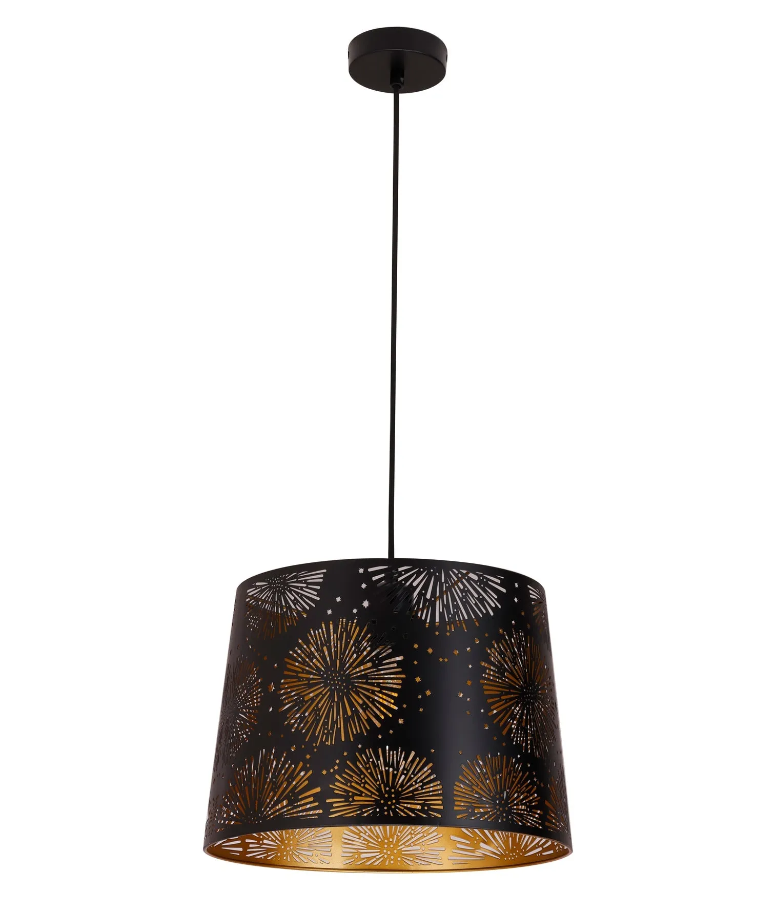 CLA PENSHADE Interior Slanted with Laser Cut with Starburst Pattern Pendant Lights
