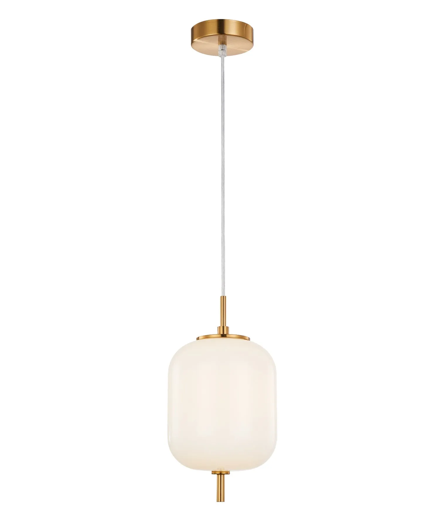 CLA PINO Interior Opal Matte / Smokey Black Mirror Finish Jar Pendant Lights