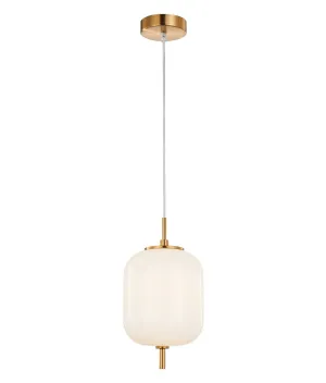 CLA PINO Interior Opal Matte / Smokey Black Mirror Finish Jar Pendant Lights