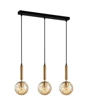 CLA TRATTINO Interior 3 Light Bar Spherical Glass Pendant