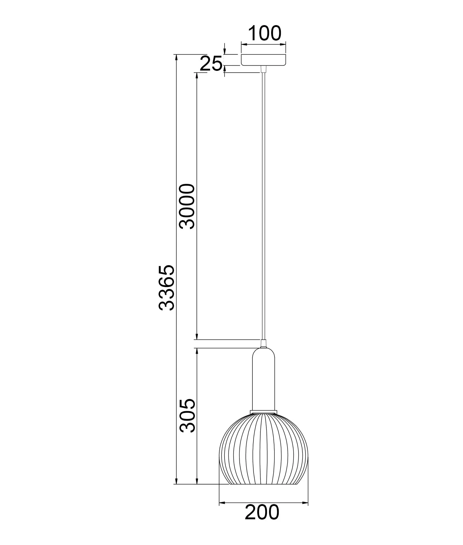 CLA Vintaj Interior Wine Glass Ribbed Glass Pendant Lights