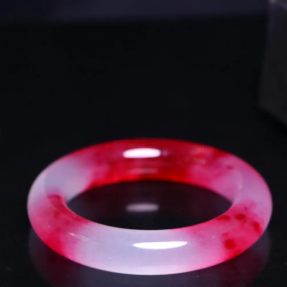 Classic Round Jade Bangle Bracelet for Women Healing Wealth Good Luck Feng Shui Bangles with Box Fashion Genuine Jade Stone Bracelet Woman Wedding Birthday Gift