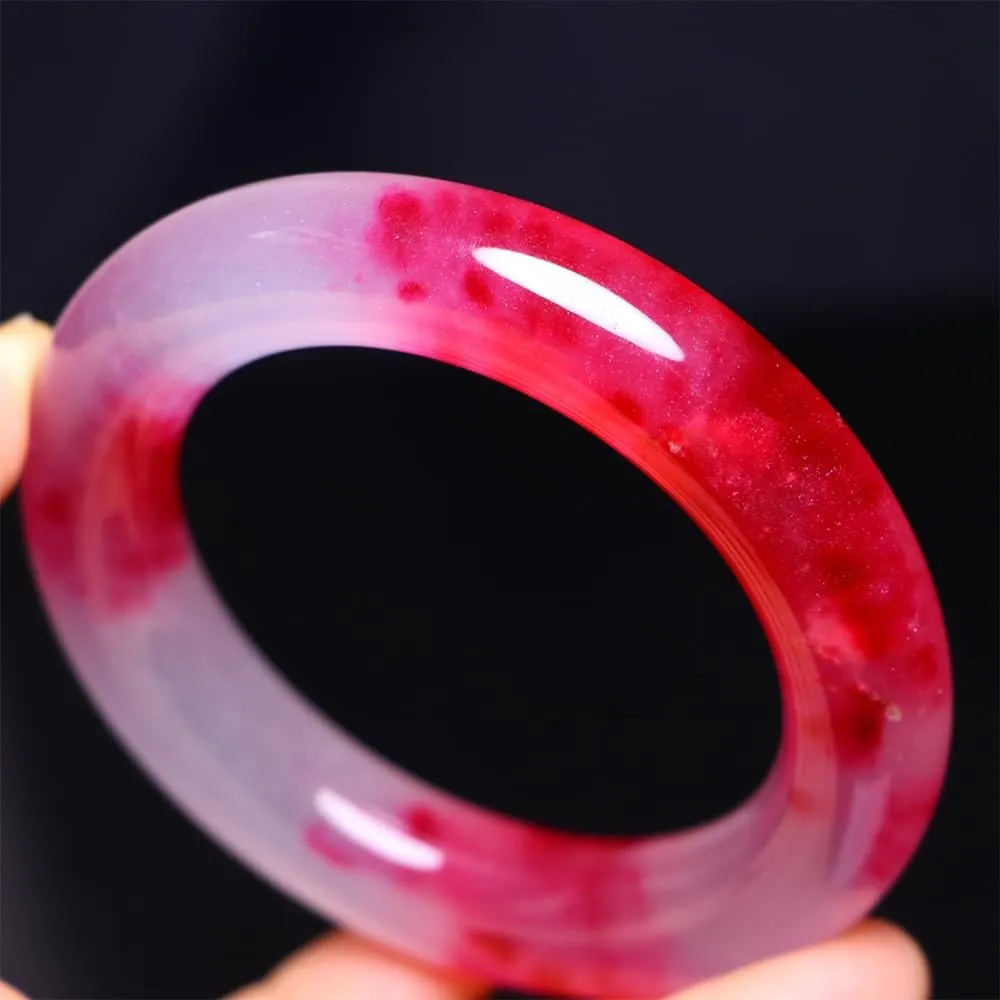 Classic Round Jade Bangle Bracelet for Women Healing Wealth Good Luck Feng Shui Bangles with Box Fashion Genuine Jade Stone Bracelet Woman Wedding Birthday Gift