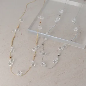 Clear Bead Short Necklace