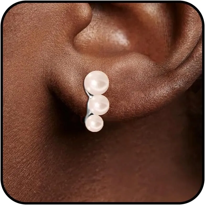 Clip on Earrings for Women Small Pearl Clip on Earrings Dainty Gold Non Pierced Clip on Earrings Wedding Bridal Jewelry Gift
