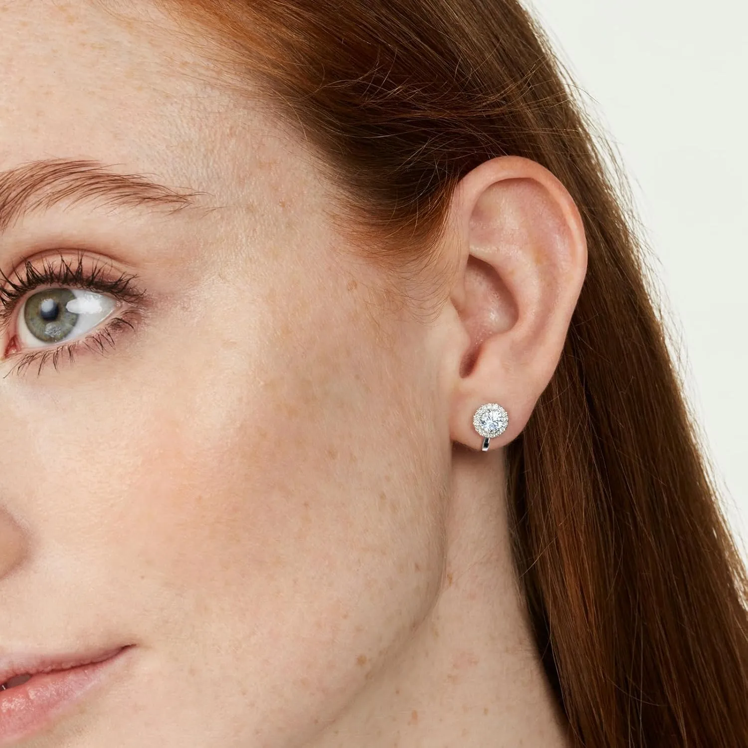 Clip on Earrings Women, 14K Gold Hoop Clip-On Earrings for Women, Hypoallergenic Non Pierced Croissant Earrings