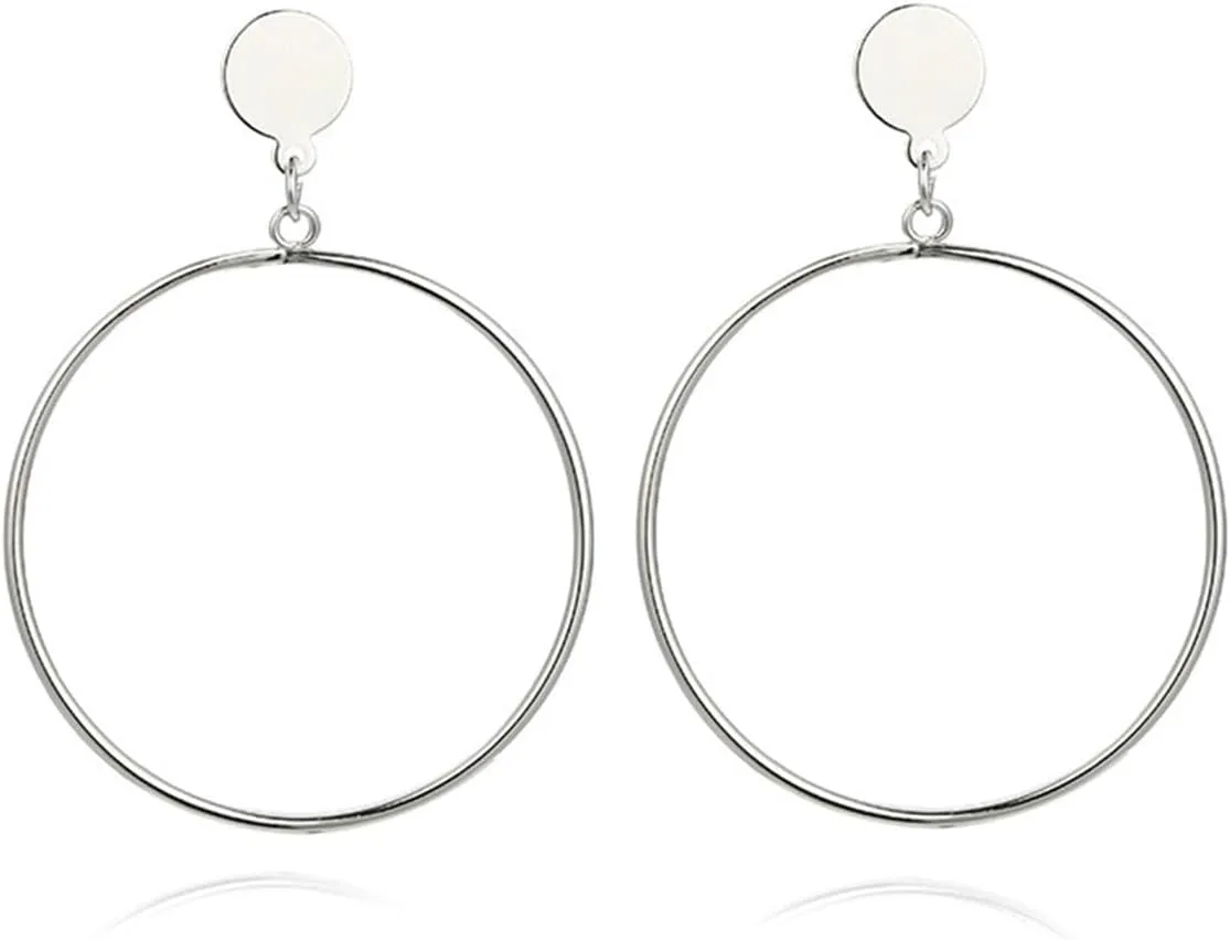 Clip on Earrings Women Gold Clip on Earrings Non Pierced Earrings Clip on Hoop Earrings Coin Dangle Earrings Rhinestone Earrings Jewelry Gifts