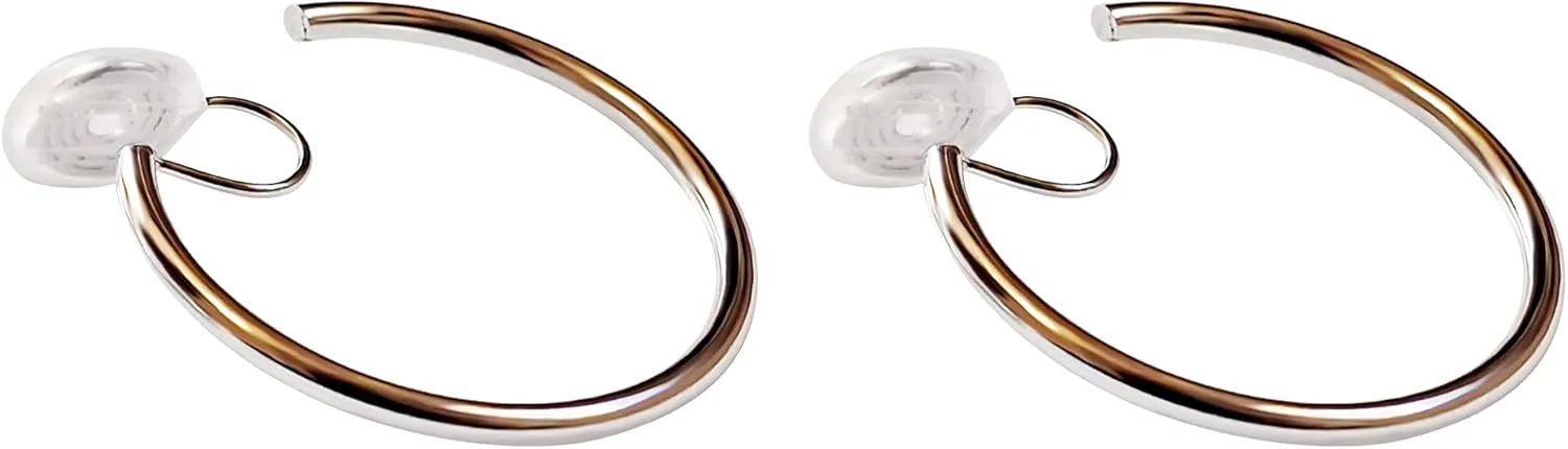Clip On Hoop Earrings for Women Not Pierced Gold Silver Large Chnky Square Twisted Comfortable Coil Hoop Clip On Earrings Miyabi Grace