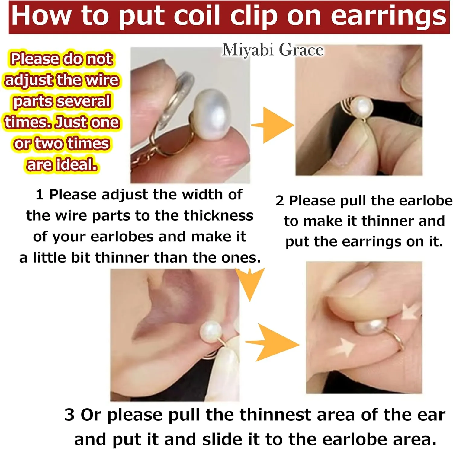 Clip On Hoop Earrings for Women Not Pierced Gold Silver Large Chnky Square Twisted Comfortable Coil Hoop Clip On Earrings Miyabi Grace