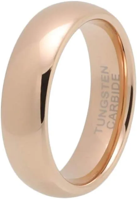 CROWNAL 2mm 4mm 6mm 8mm 10mm Tungsten Wedding Band Ring Men Women Plain Dome Polished Size Comfort Fit Size 3 To 17
