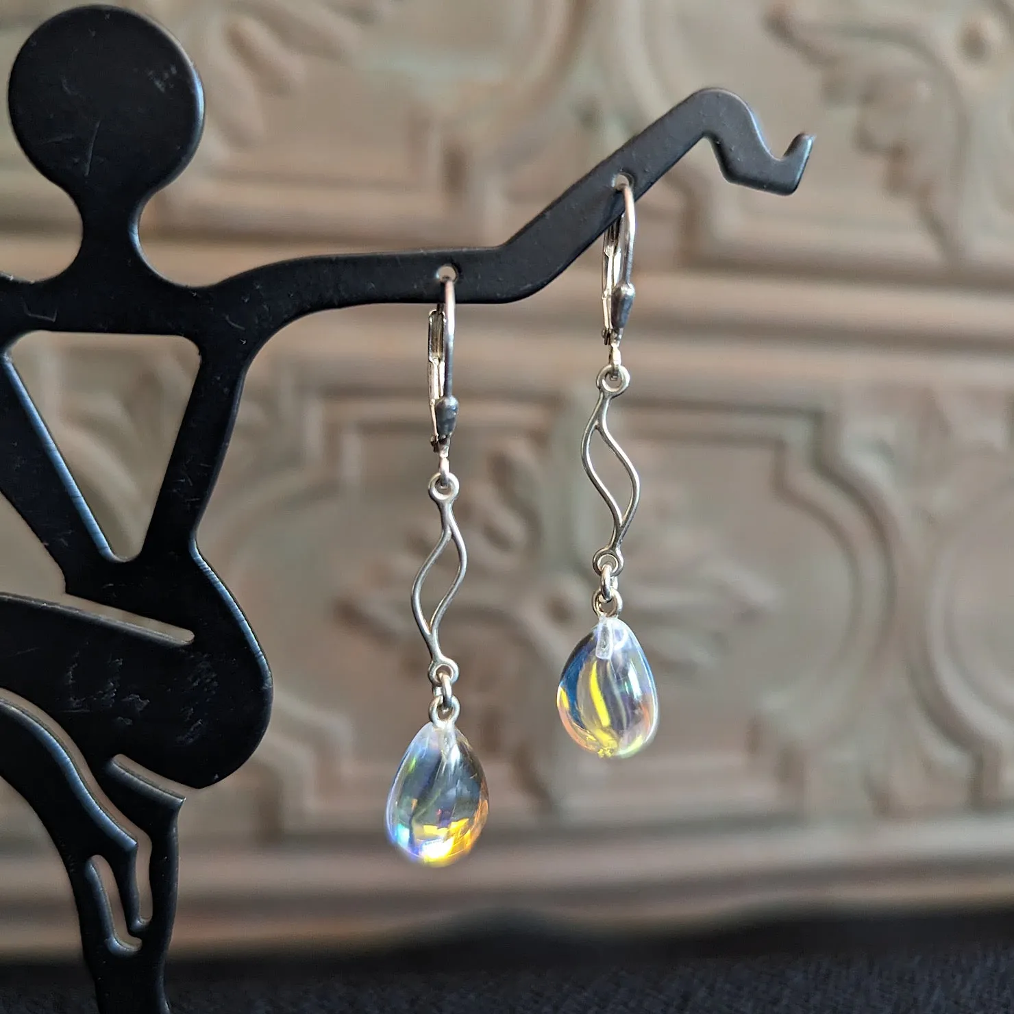 Crystal Dangle Sterling Silver Earrings by LeightWorks GJ-ERN-0040