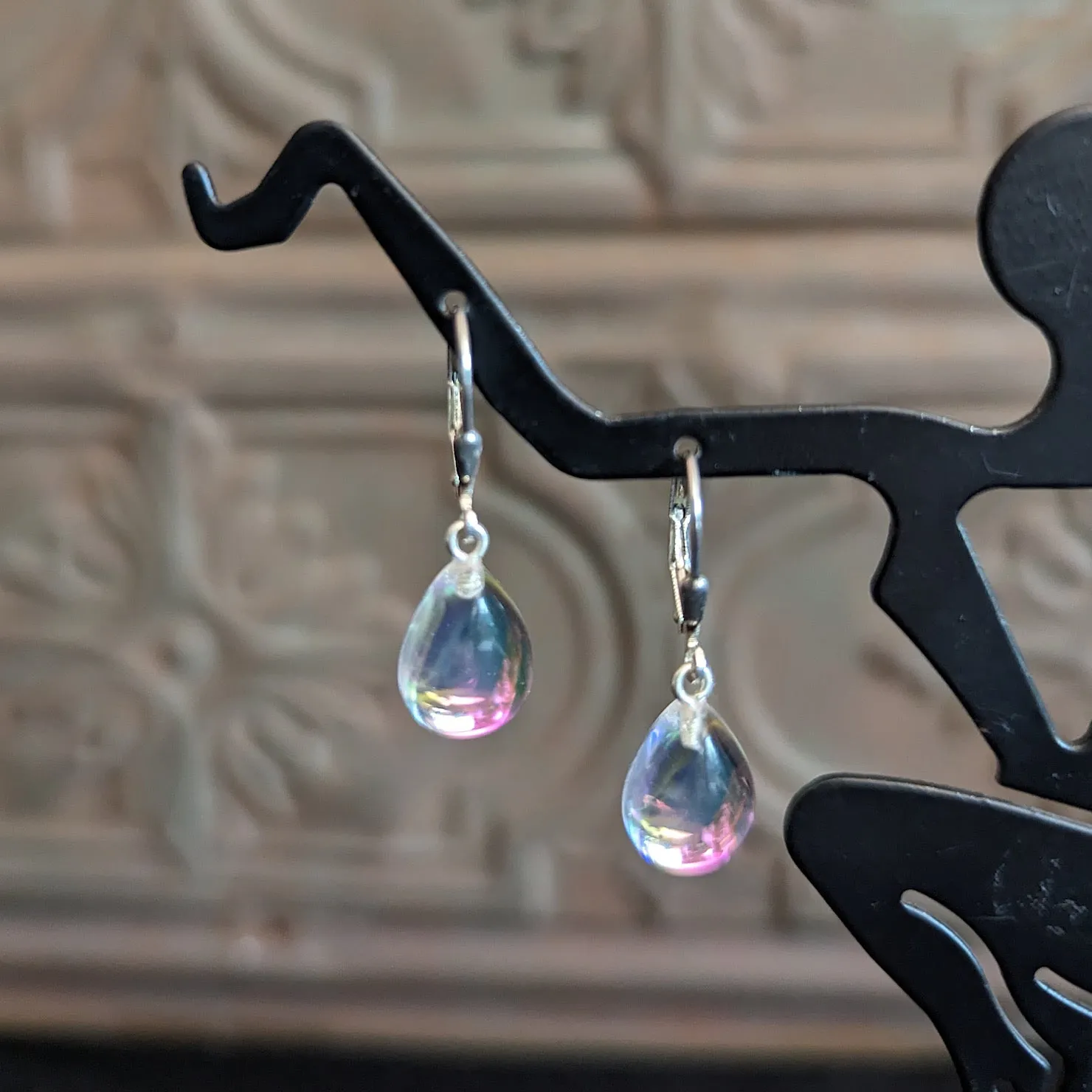 Crystal Dangle Sterling Silver Earrings by LeightWorks GJ-ERN-0040